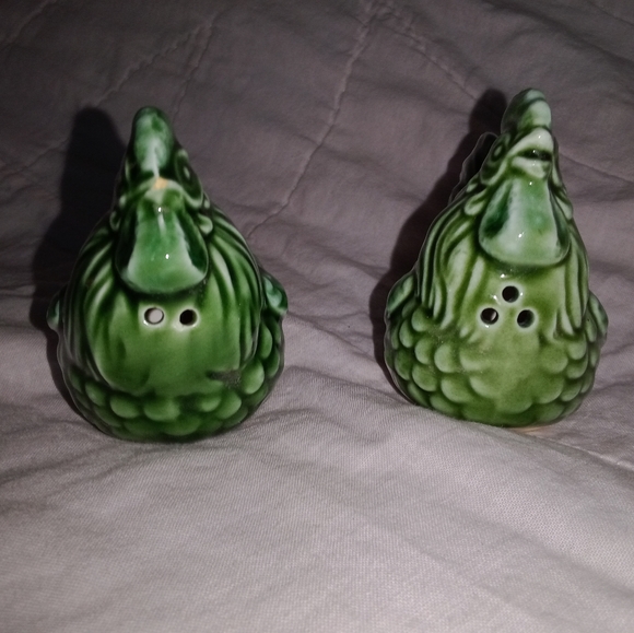 Vintage Japan Rooster Hen Salt Pepper Shakers Toothpick Holder - Picture 3 of 16